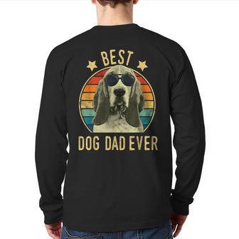 Best Dog Dad Ever Basset Hound Father's Day Back Print Long Sleeve T-shirt | Mazezy