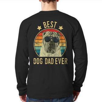 Best Dog Dad Ever Chinese Sharpei Father's Day Back Print Long Sleeve T-shirt | Mazezy