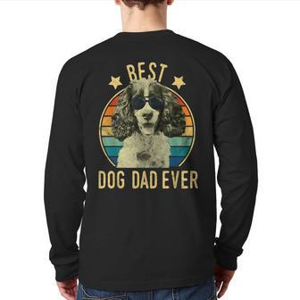 Best Dog Dad Ever English Springer Spaniel Fathers Day Back Print Long Sleeve T-shirt | Mazezy
