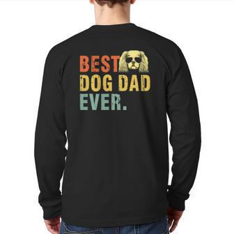 Best Dog Dad Evercavalier King Charles Spaniel Back Print Long Sleeve T-shirt | Mazezy