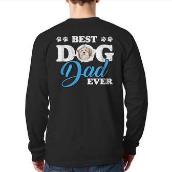 Best Dog Lhasa Aps Dad Ever Boxer Lovers Back Print Long Sleeve T-shirt | Mazezy