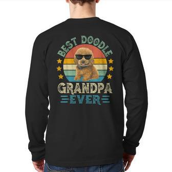 Best Doodle Grandpa Ever Fathers Day Back Print Long Sleeve T-shirt | Mazezy
