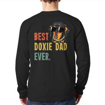 Best Doxie Dad Ever Dog Fathers Day Weiner Back Print Long Sleeve T-shirt | Mazezy DE