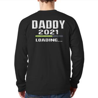 Best Expecting Dad Daddy Loading Father From Pregnant Back Print Long Sleeve T-shirt | Mazezy