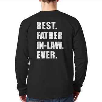 Best Father-In-Law Ever Back Print Long Sleeve T-shirt | Mazezy