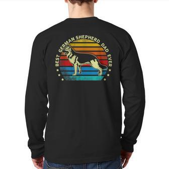 Best German Shepherd Dad Ever Daddy Dog Lover Owner Back Print Long Sleeve T-shirt | Mazezy CA