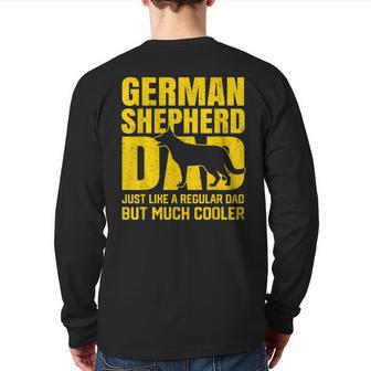 Best German Shepherd Dad Ever Dog Lover Father Pet Back Print Long Sleeve T-shirt | Mazezy