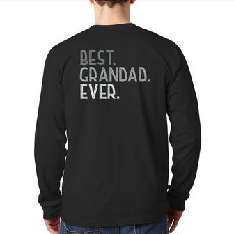 Best Grandad Ever From Grandchildren Grandad Back Print Long Sleeve T-shirt | Mazezy