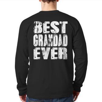 Best Grandad Ever Papa Dad Father's Day Back Print Long Sleeve T-shirt | Mazezy UK