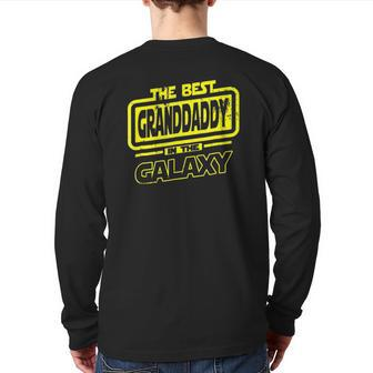 The Best Granddaddy In The Galaxy Back Print Long Sleeve T-shirt | Mazezy