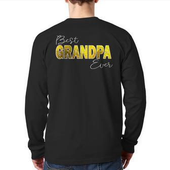 Best Grandpa Ever Matching Granddad Baby Love Back Print Long Sleeve T-shirt | Mazezy