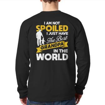 The Best Grandpa In The World Back Print Long Sleeve T-shirt | Mazezy