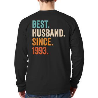 Best Husband Since 1993 30Th Wedding Anniversary Back Print Long Sleeve T-shirt - Monsterry DE