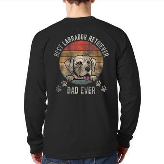 Best Labrador Retriever Dad Ever Back Print Long Sleeve T-shirt | Mazezy
