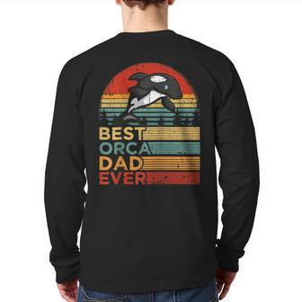 Best Orca Dad Ever Vintage Orca Father’S Day Raglan Back Print Long Sleeve T-shirt | Mazezy