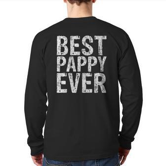 Best Pappy Ever Father's Day Back Print Long Sleeve T-shirt | Mazezy