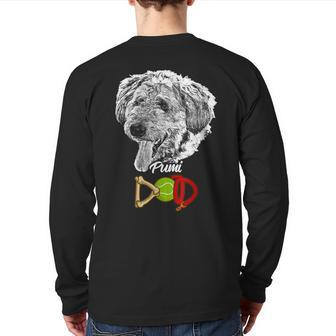 Best Pumi Dad Dog Training Back Print Long Sleeve T-shirt | Mazezy