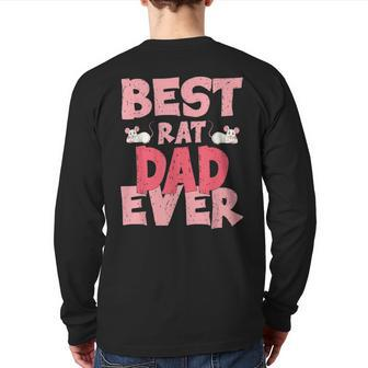 Best Rat Dad Ever Vintage Rat Lover Back Print Long Sleeve T-shirt | Mazezy