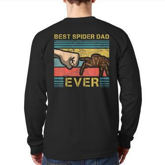 Best Spider Dad Ever Fatherhood Arachnid Tarantula Collector Back Print Long Sleeve T-shirt | Mazezy