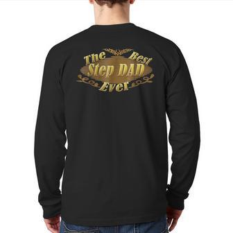 The Best Step Dad T Father's Day Back Print Long Sleeve T-shirt | Mazezy