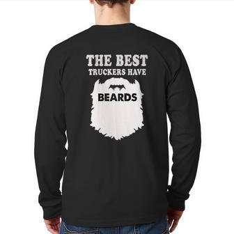 Best Trucker Beards Truck Driver Back Print Long Sleeve T-shirt | Mazezy