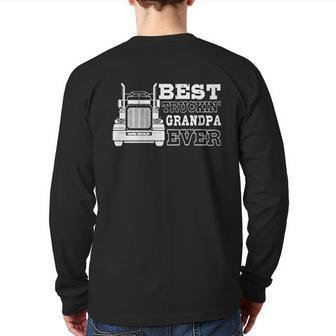 Best Trucking Grandpa Ever For Trucker Back Print Long Sleeve T-shirt | Mazezy UK