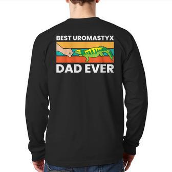 Best Uromastyx Dad Ever Reptile Lizard Uromastyx Back Print Long Sleeve T-shirt | Mazezy