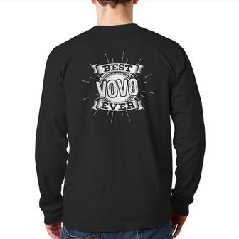 Best Vovo Ever Father's Day For Portuguese Grandpa Back Print Long Sleeve T-shirt | Mazezy
