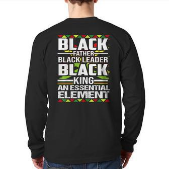 Black Father The Essential Element Father's Day Back Print Long Sleeve T-shirt | Mazezy DE