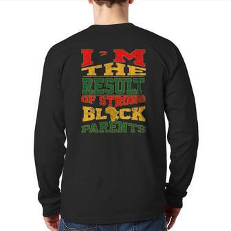 Black Parents Pro Black African American Back Print Long Sleeve T-shirt | Mazezy