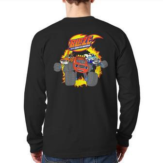 Blaze & The Monster Machines Ring Of Fire Group Back Print Long Sleeve T-shirt - Monsterry DE