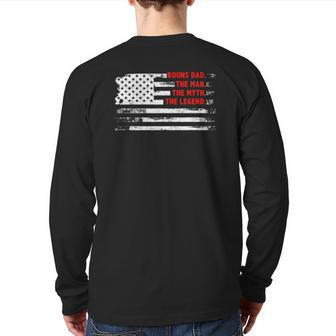 Bonus Dad The Man Myth Legend Father’S Day For Step Dad Back Print Long Sleeve T-shirt | Mazezy