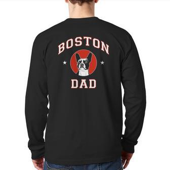Boston Terrier Dad Pet Lover Back Print Long Sleeve T-shirt | Mazezy