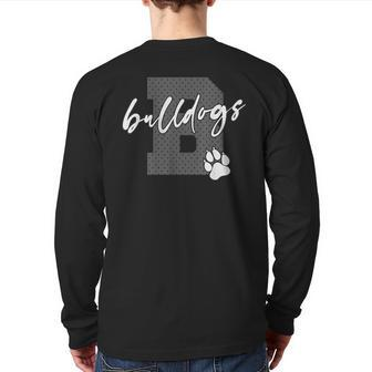 Bulldog Football Baseball Basketball Soccer Bulldogs Back Print Long Sleeve T-shirt - Monsterry UK