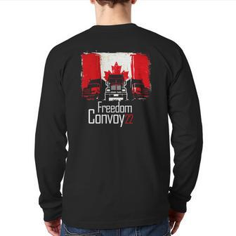 Canada Freedom Convoy 2022 Flagge Der Kanadischen Back Print Long Sleeve T-shirt | Mazezy