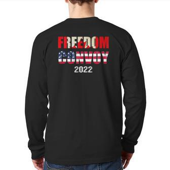 Canada Freedom Convoy 2022 Support Canadian Truckers Tank Top Back Print Long Sleeve T-shirt | Mazezy