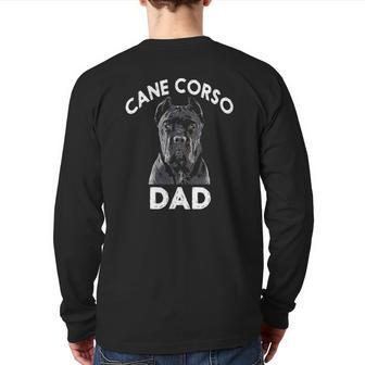 Cane Corso Dad Italian Mastiff Back Print Long Sleeve T-shirt | Mazezy