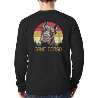Cane Corso Retro Vintage Cane Corso Back Print Long Sleeve T-shirt | Mazezy