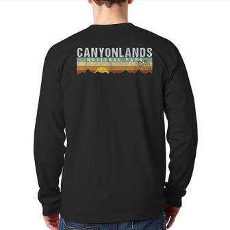 Canyonlands National Park Utah Camping Hiking Back Print Long Sleeve T-shirt - Monsterry