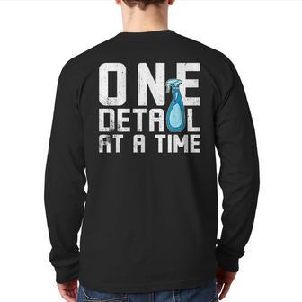 Car Detailer & Car Wash Car Polisher One Detail At A Time Back Print Long Sleeve T-shirt - Monsterry UK