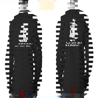 Cat Dad Bod Dad Bod Back Print Long Sleeve T-shirt | Mazezy