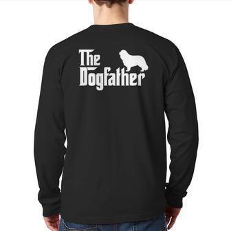 Cavalier King Charles Spaniel Lover Dogfather Back Print Long Sleeve T-shirt | Mazezy