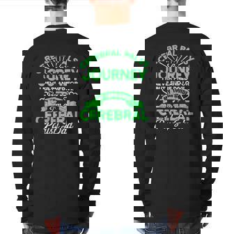 Cerebral Palsy Dad Cp Awareness Father's Day Back Print Long Sleeve T-shirt | Mazezy