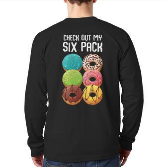 Check Out My Six Pack Donut Gym Back Print Long Sleeve T-shirt | Mazezy AU