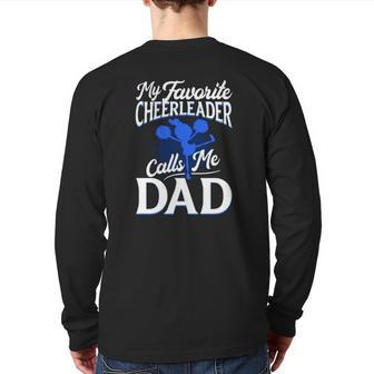 Cheer Dad For Dad Back Print Long Sleeve T-shirt | Mazezy