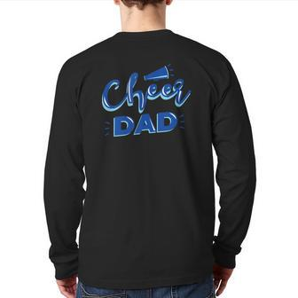 Cheer Dad Proud Cheerleader Father Cheer Parent Back Print Long Sleeve T-shirt | Mazezy CA