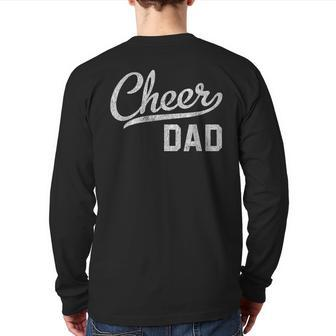 Cheer Dad Proud Cheerleading Dad For Men Dad Grandpa Back Print Long Sleeve T-shirt | Mazezy