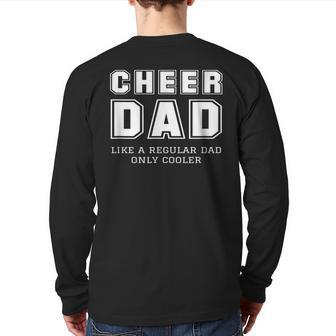 Cheer Dad Like A Regular Father Only Cooler Cheerleader Back Print Long Sleeve T-shirt | Mazezy