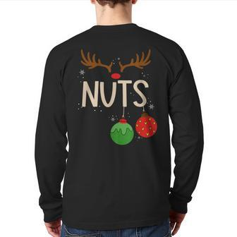 Chest Nuts Christmas Matching Couple Chestnuts Back Print Long Sleeve T-shirt - Monsterry UK