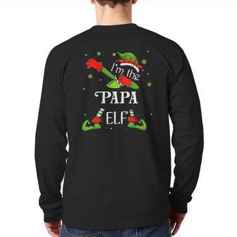 Christmas I'm The Papa Elf Back Print Long Sleeve T-shirt | Mazezy